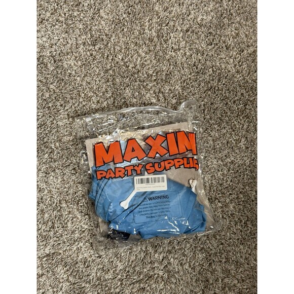 Flintstones Wilma Pebbles Costume Blue Dress Bow Bones Halloween Adult Large NEW - Picture 4 of 15